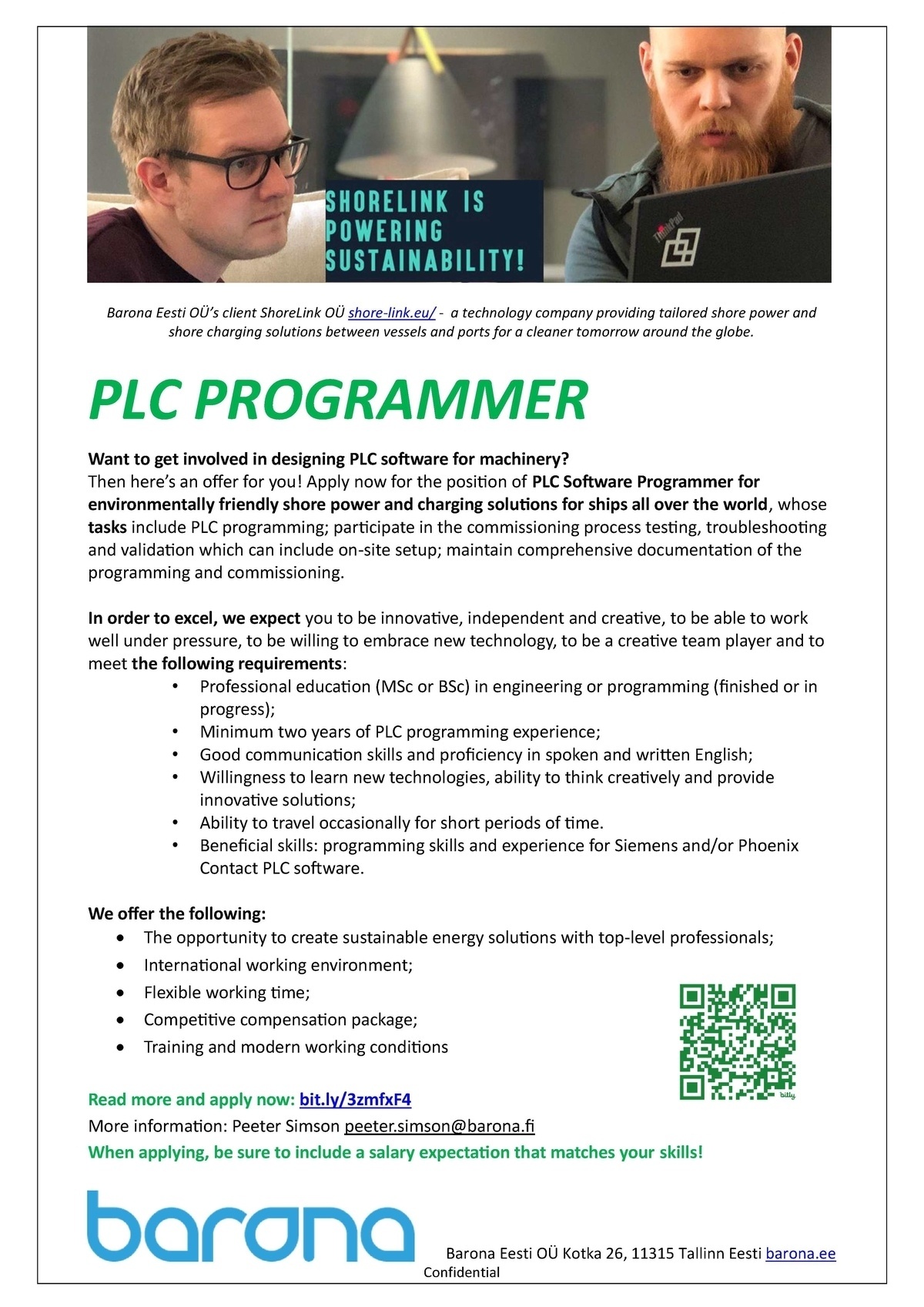 Barona Eesti OÜ PLC PROGRAMMER