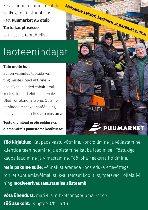 Puumarket AS Laoteenindaja