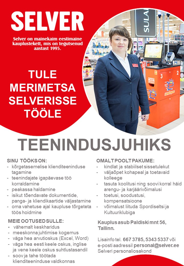 Selver Teenindusjuht Merimetsa Selveris