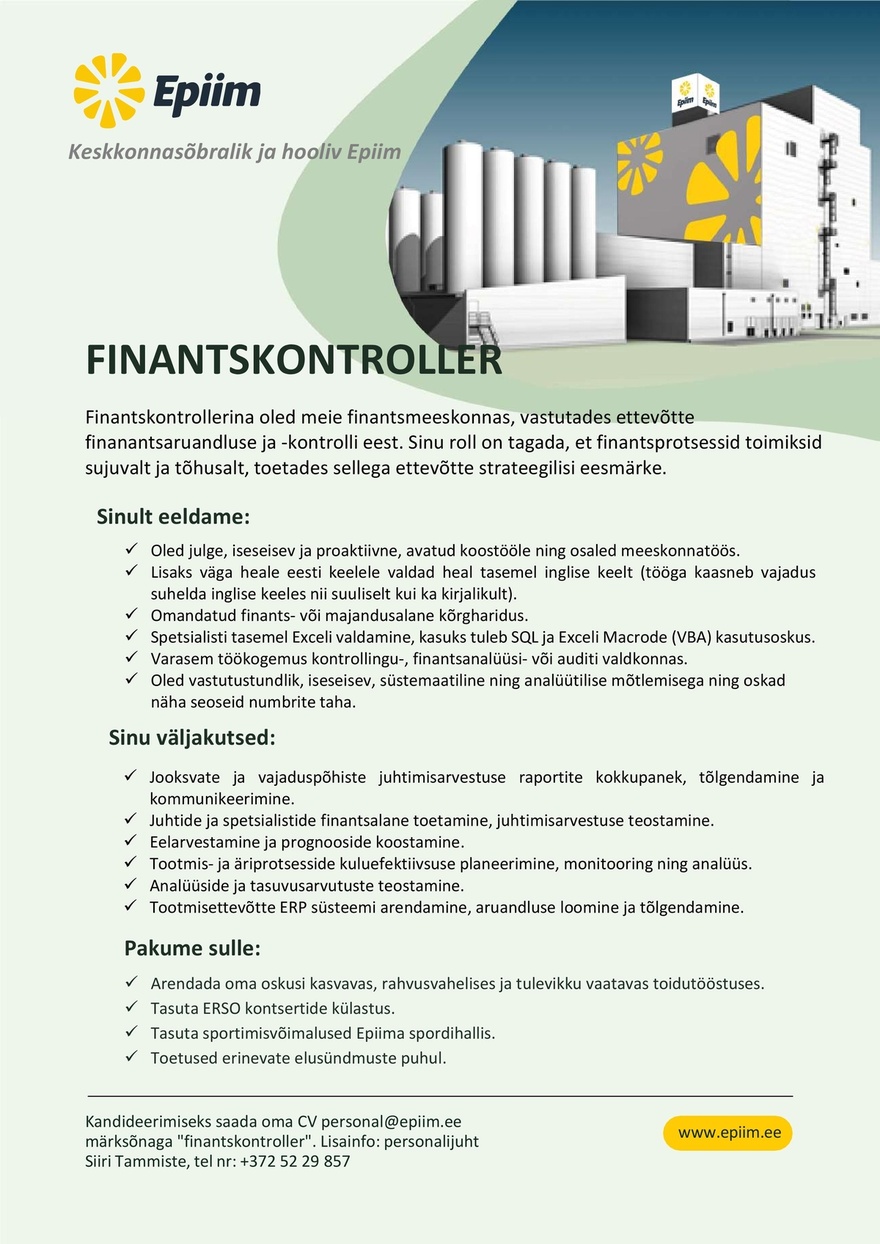 E-piim Finantskontroller