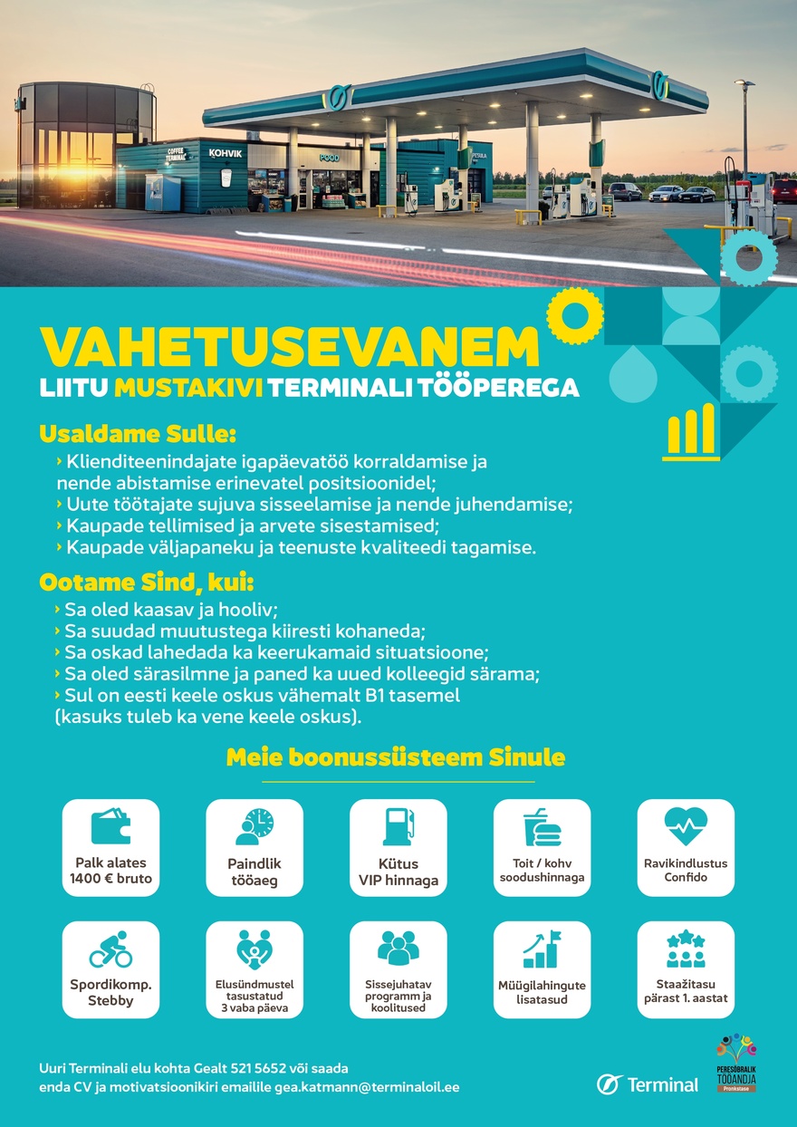 AS Terminal Vahetusevanem Mustakivi teenindusjaama