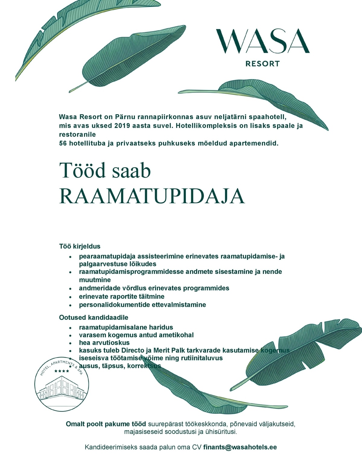 Wasa AS Raamatupidaja