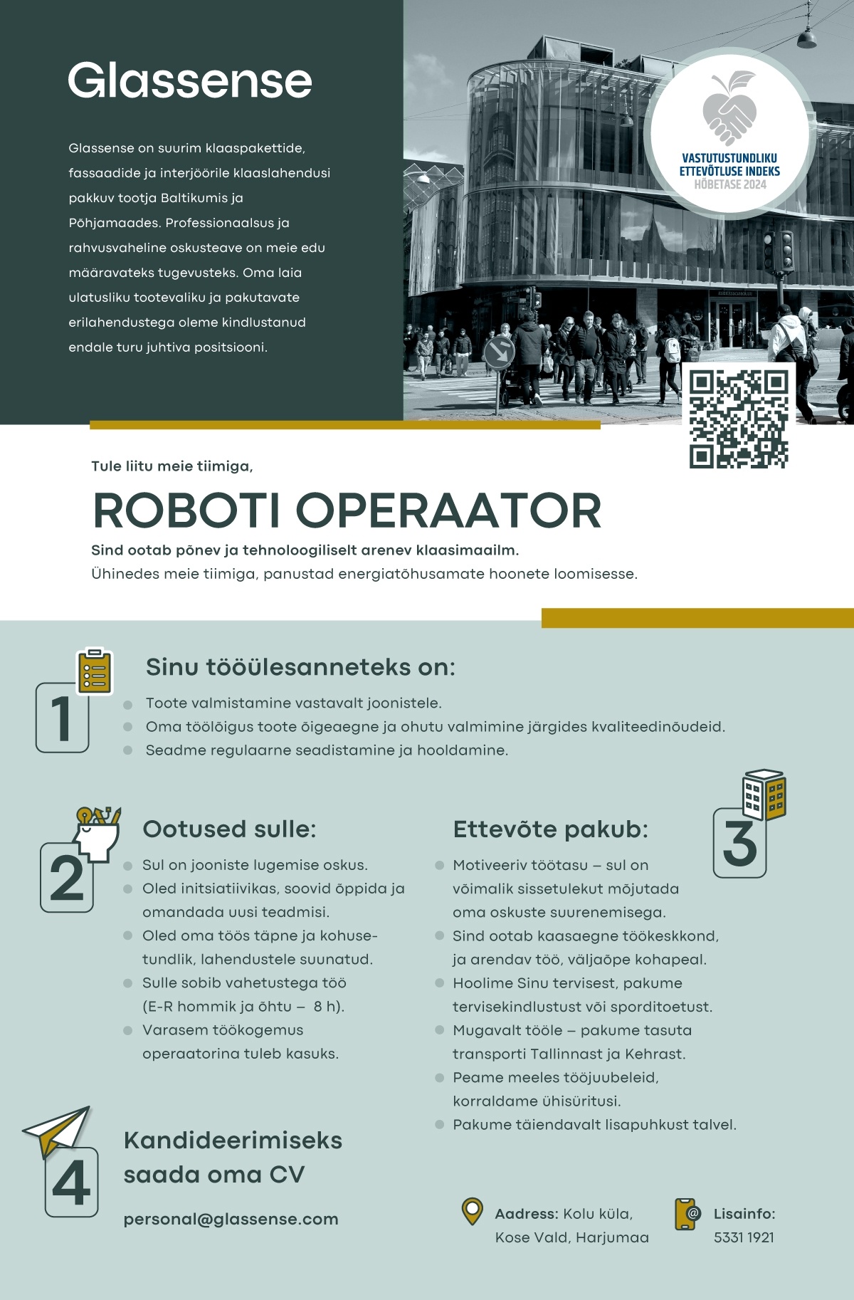 Glassense AS Roboti operaator