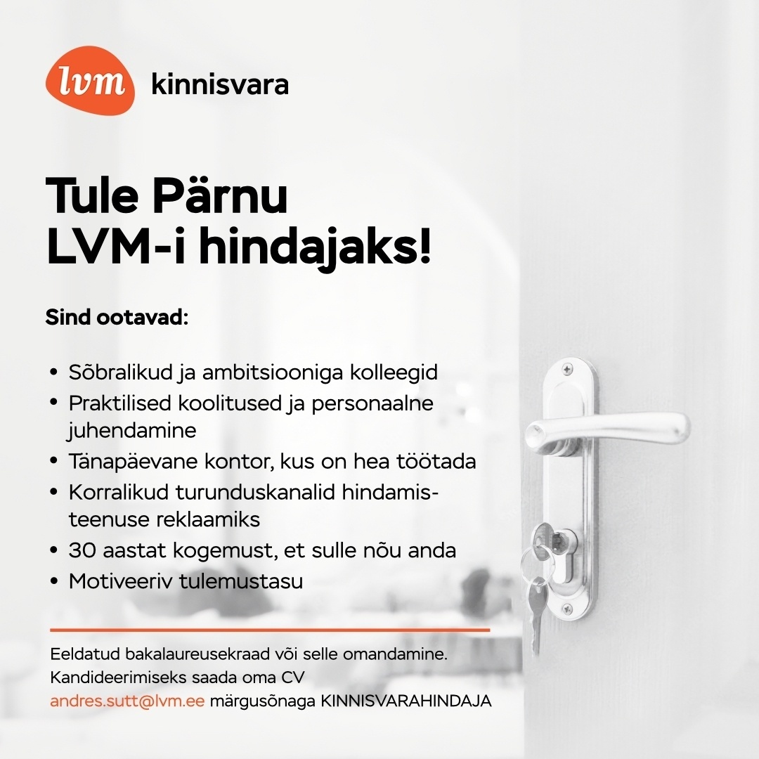 LVM Kinnisvara OÜ Kinnisvarahindaja