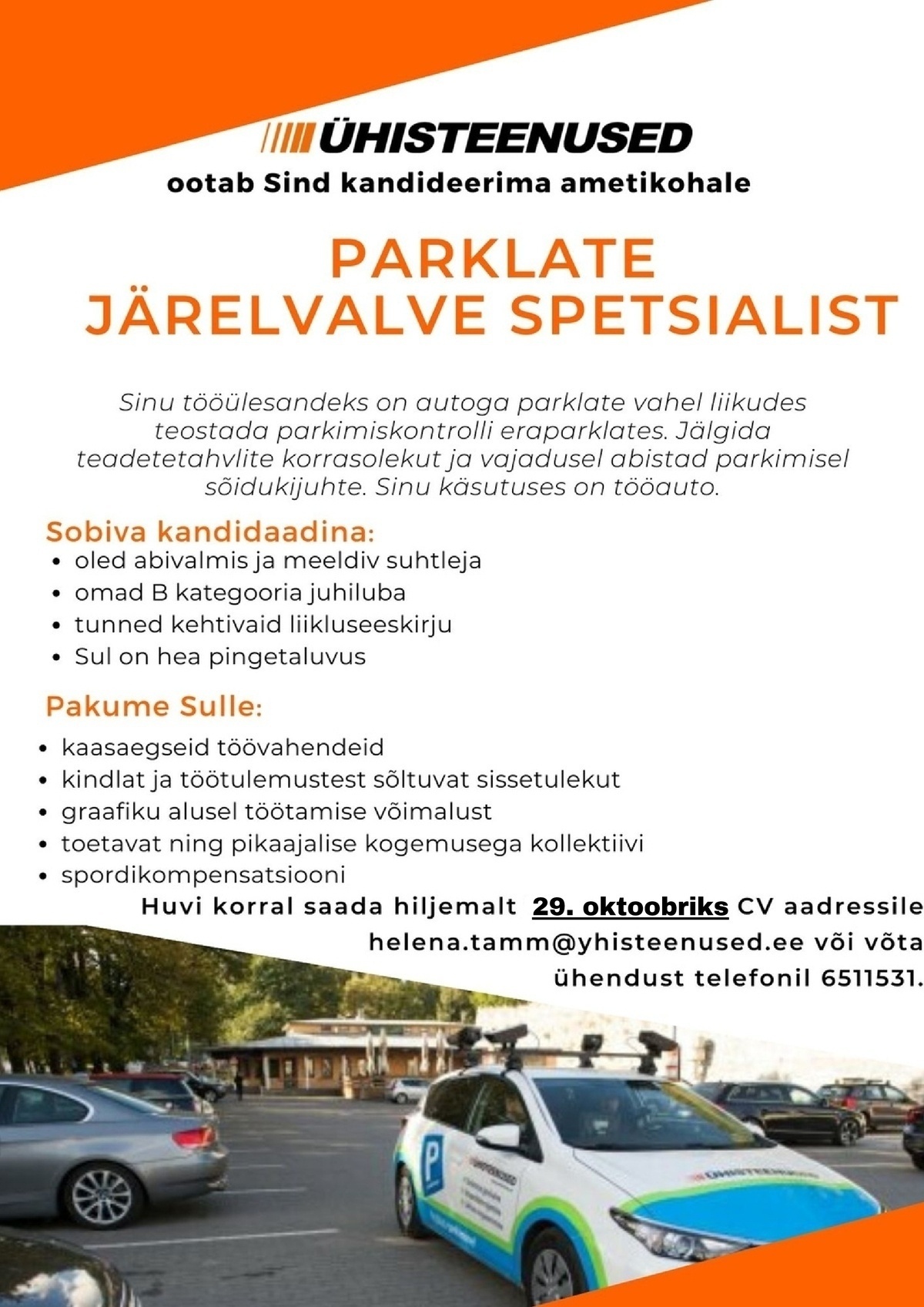 ÜHISTEENUSED AS Parklate järelvalve spetsialist