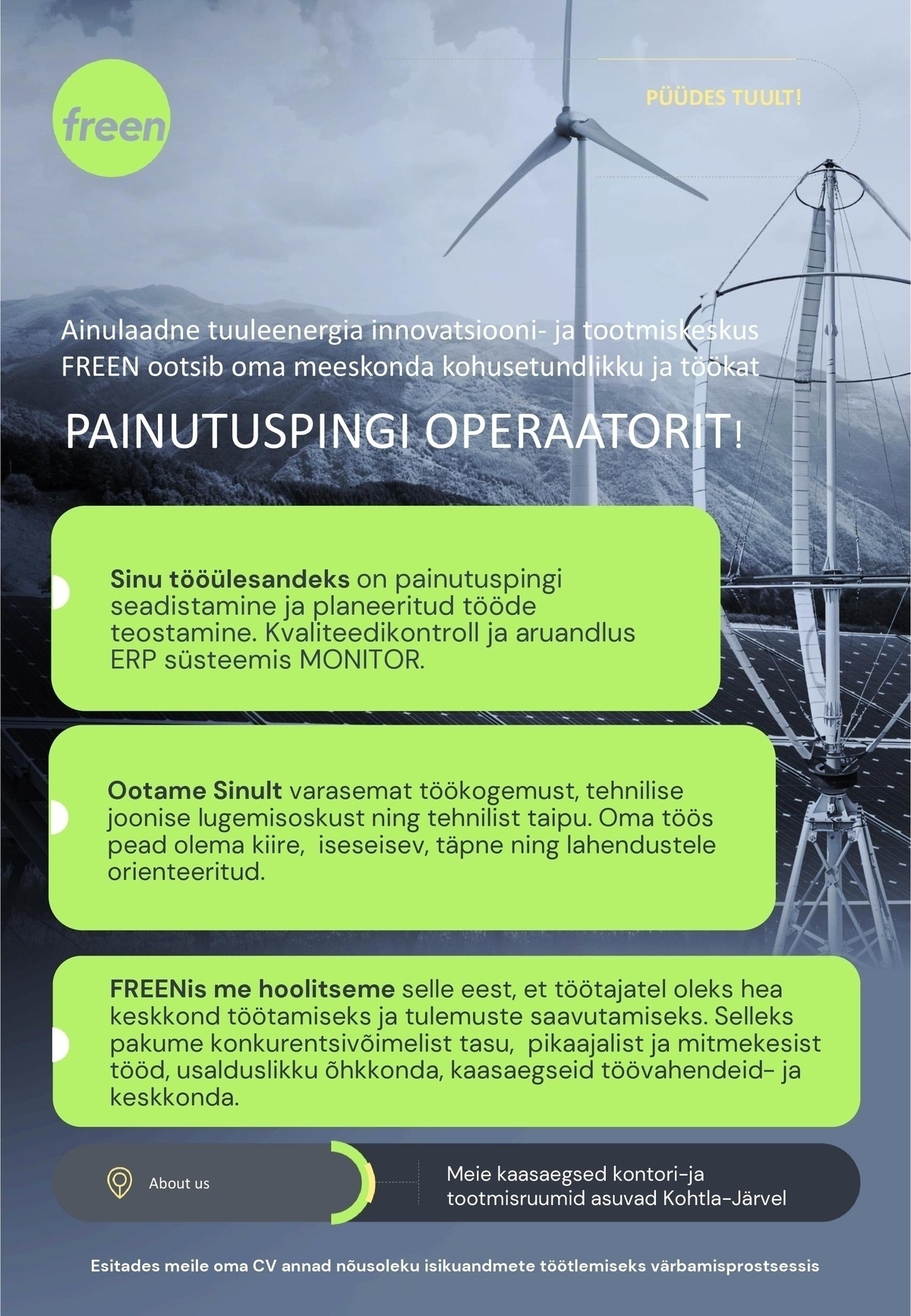 FREEN OÜ Painutuspingi operaator