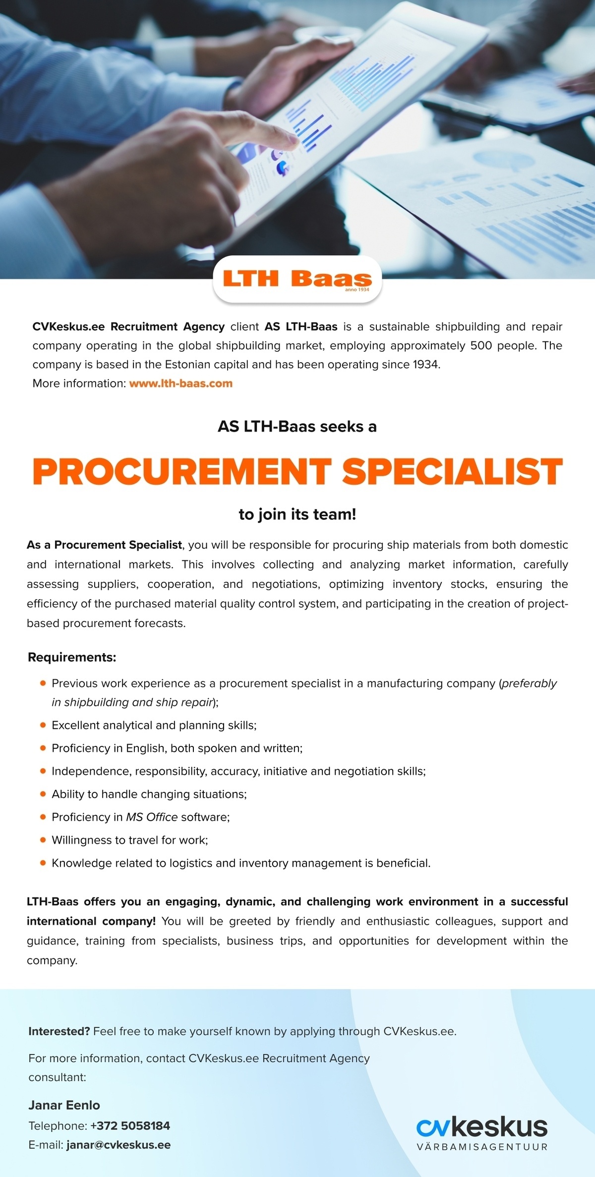 AS LTH-Baas PROCUREMENT SPECIALIST