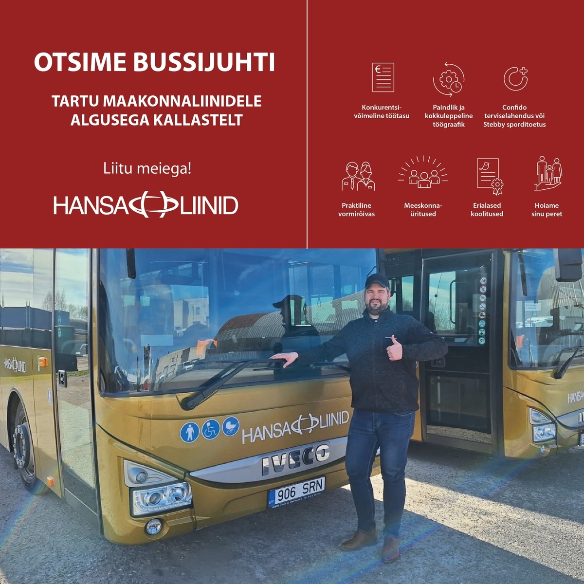 Hansa Bussiliinid Bussijuht algusega Kallastest või Mehikoormast