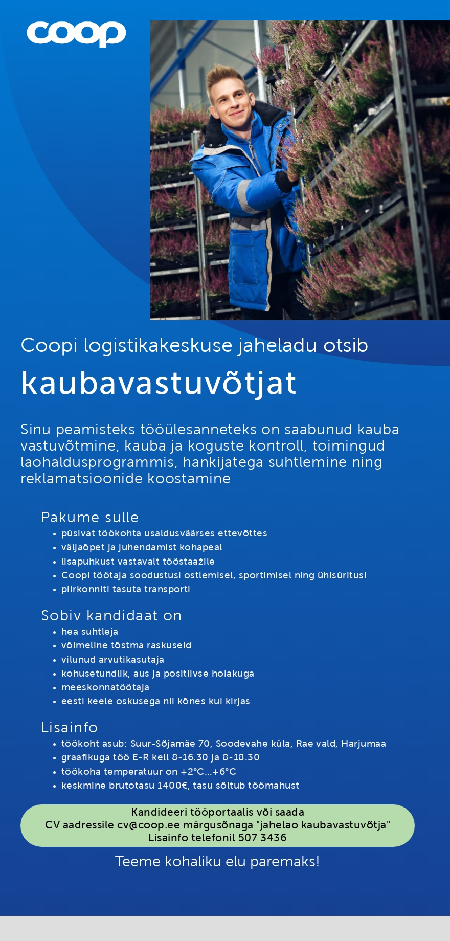 Coop Eesti Keskühistu Kaubavastuvõtja (jaheladu)