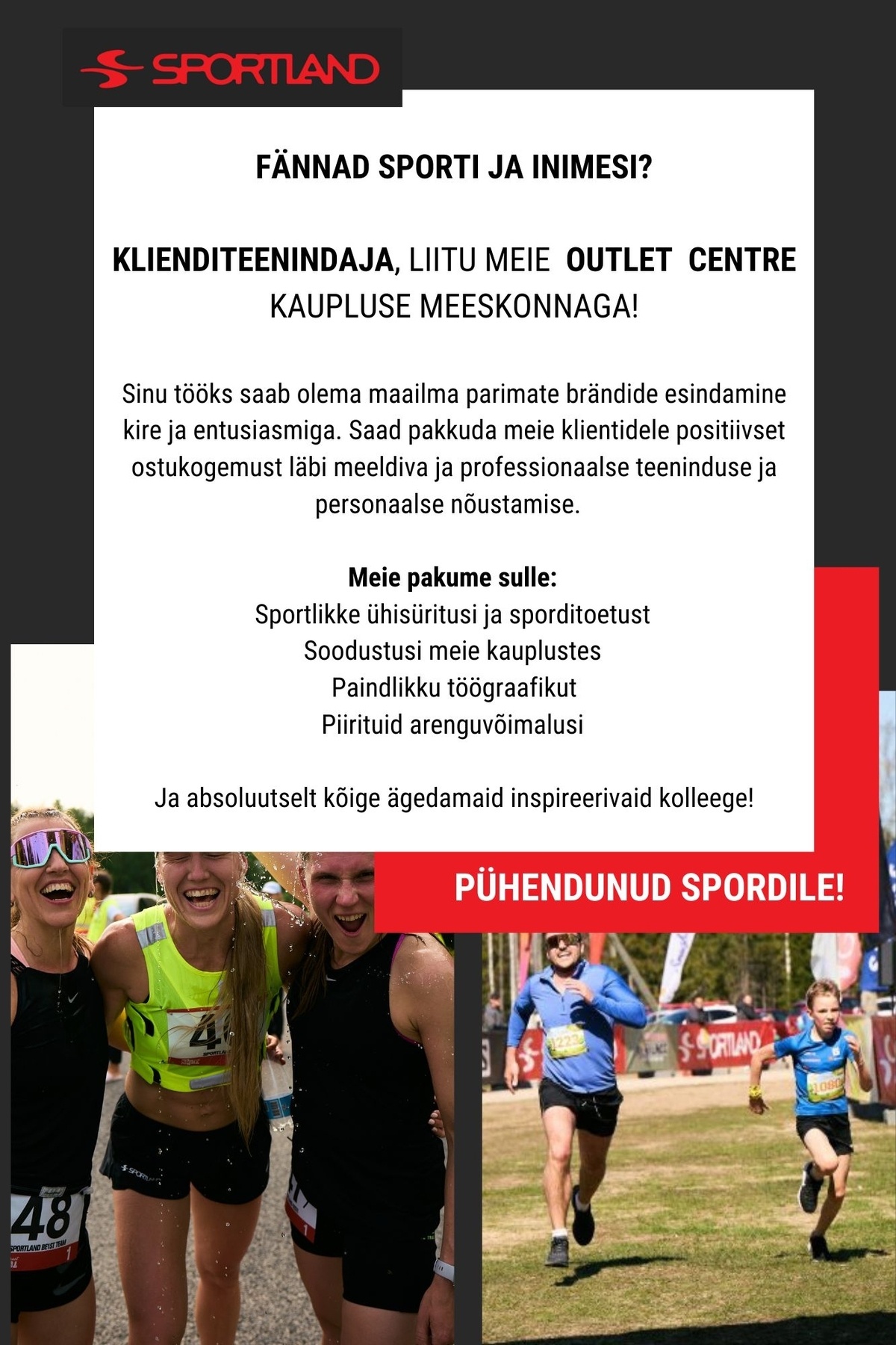 Sportland Eesti Sportland Outlet Centre klienditeenindaja