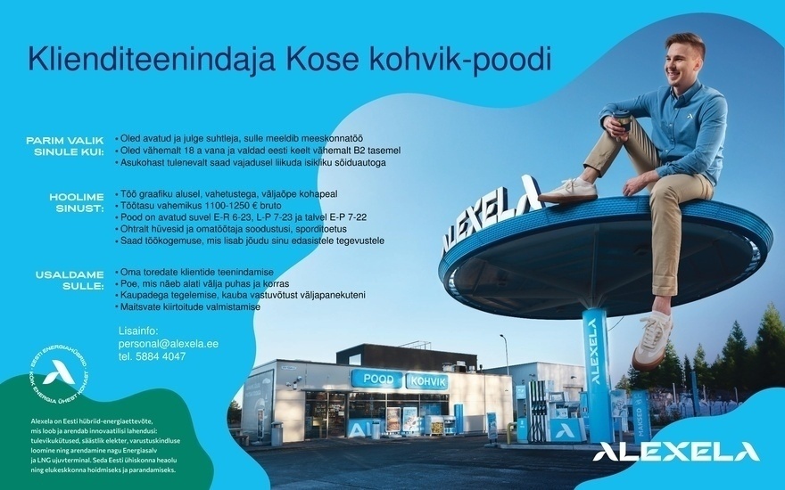 AS Alexela Klienditeenindaja Kose kohvik-poodi