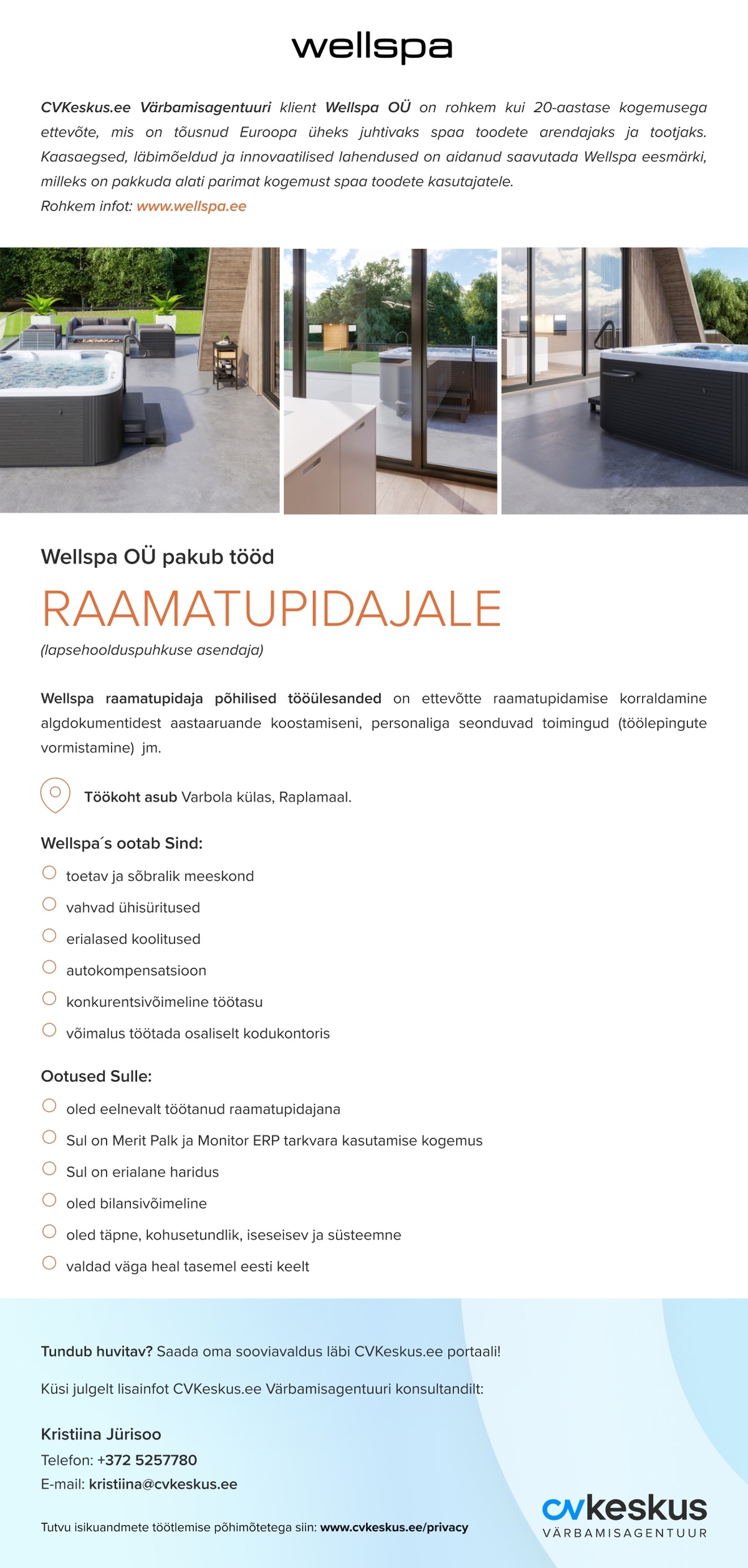 Wellspa OÜ RAAMATUPIDAJA