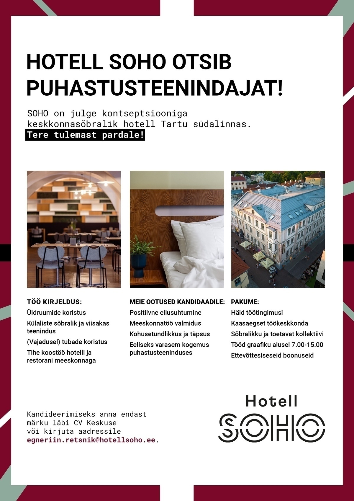 RK HOTELS OÜ Puhastusteenindaja