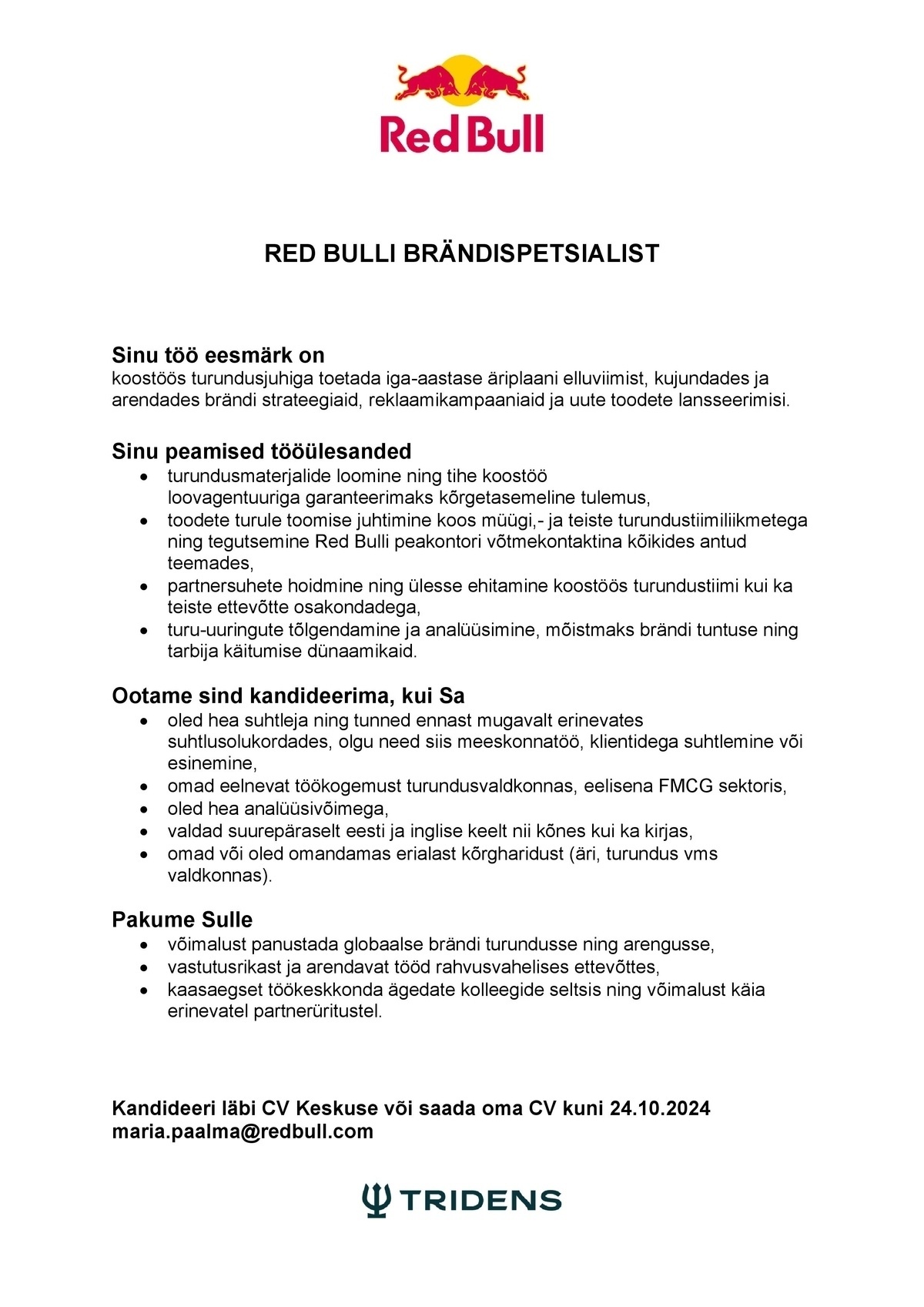 Tridens AS RED BULLI BRÄNDISPETSIALIST