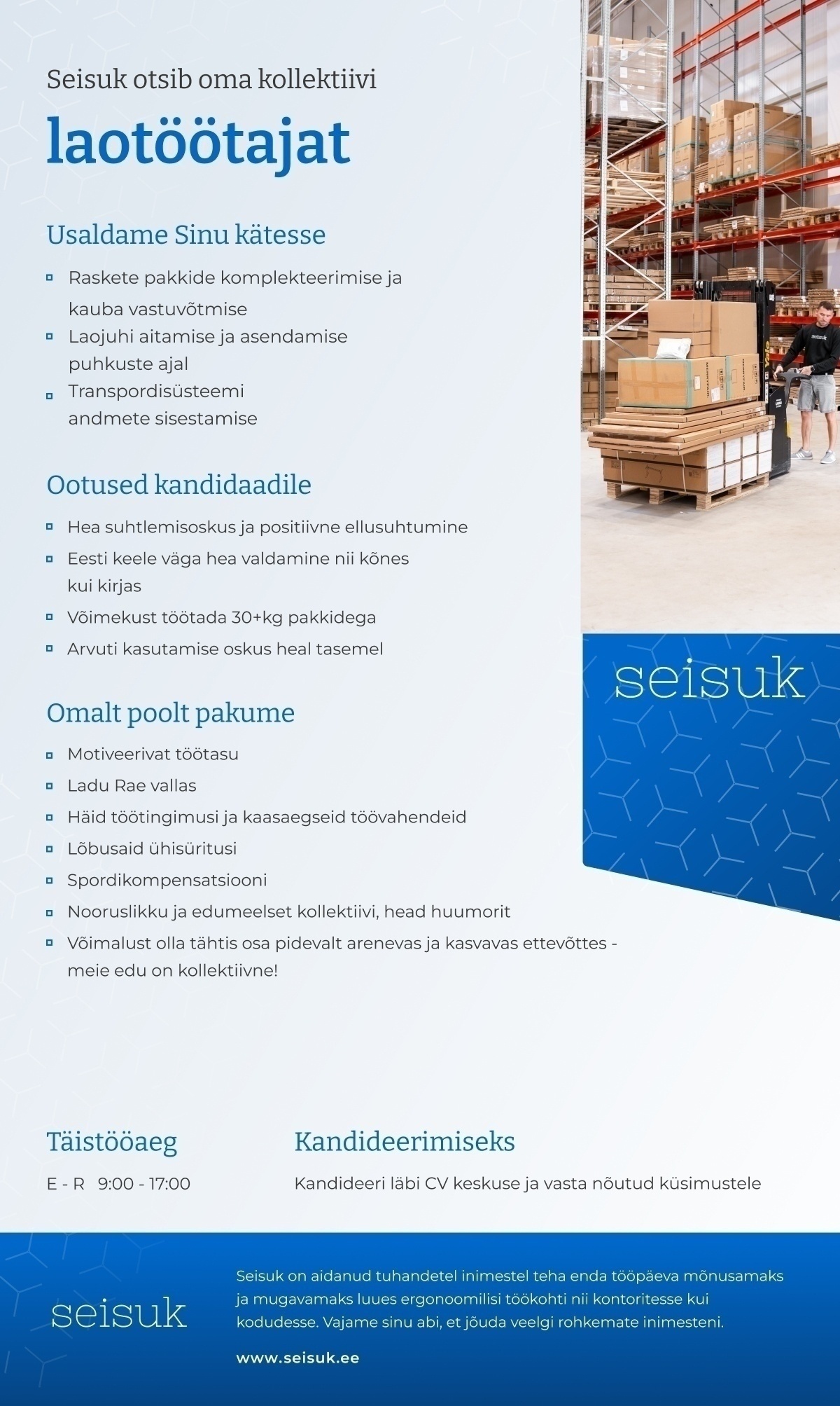 SEISUK FURNITURE OÜ Laotööline