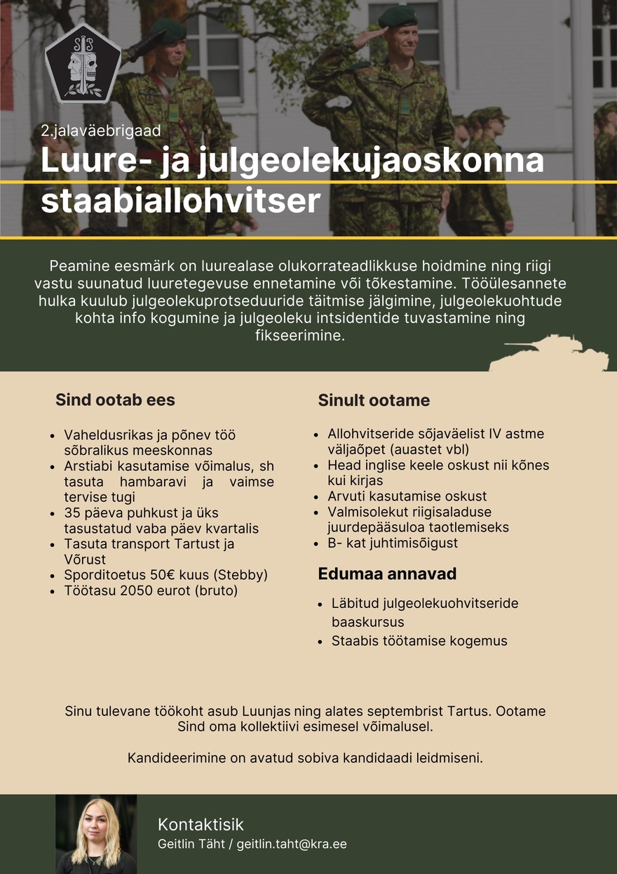 2. jalaväebrigaad Luure- ja julgeolekujaoskonna staabiallohvitser