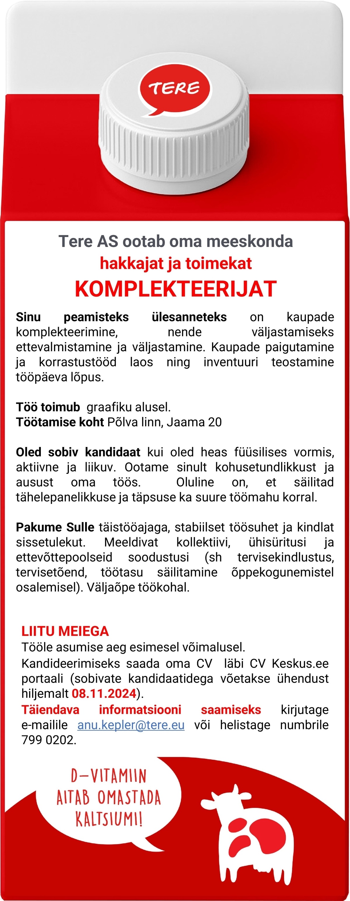 Tere AS Komplekteerija