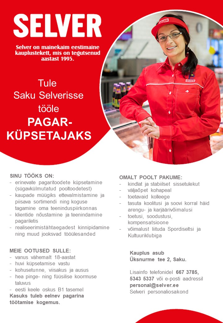 Selver Pagar-küpsetaja Saku Selveris