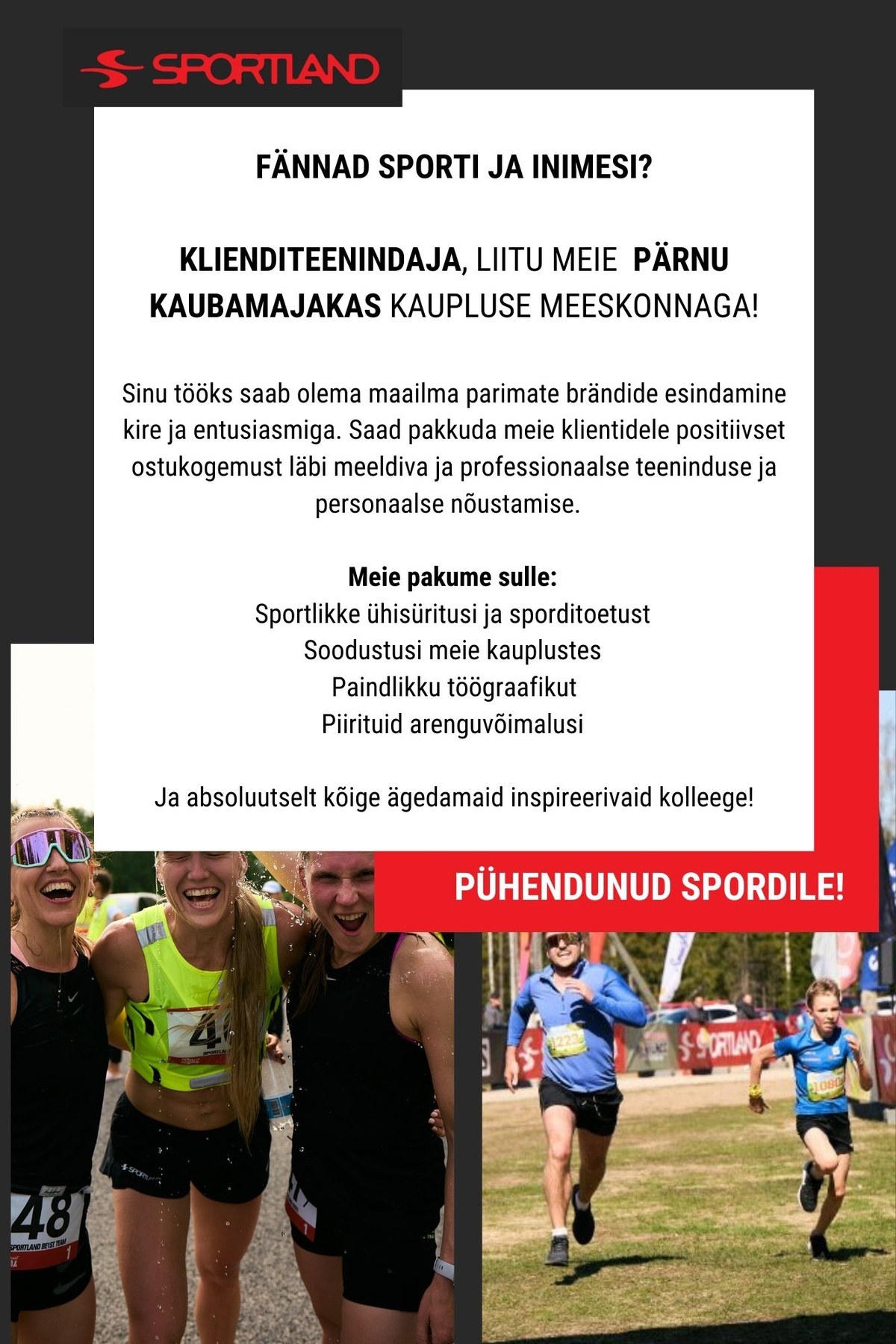 Sportland Eesti Sportland Kaubamajakas klienditeenindaja