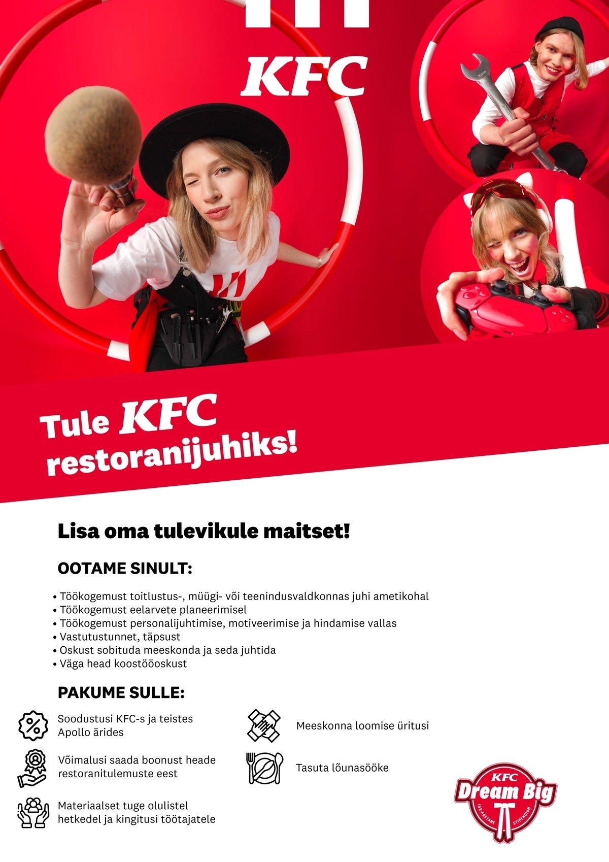 APL Fresh Food OÜ Tule Ülemiste KFC RESTORANIJUHIKS!