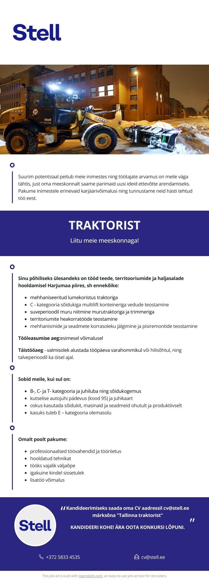 Stell Eesti AS TRAKTORIST