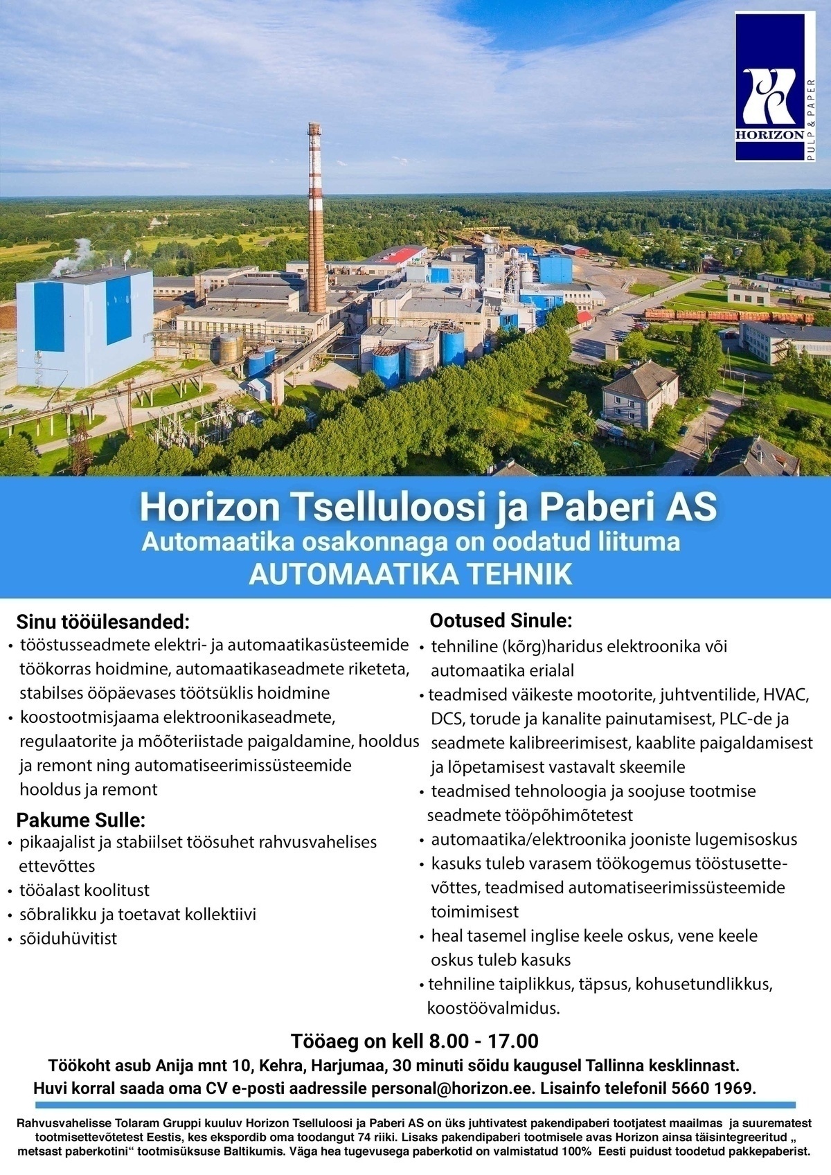 Horizon Tselluloosi ja Paberi AS AUTOMAATIKA TEHNIK