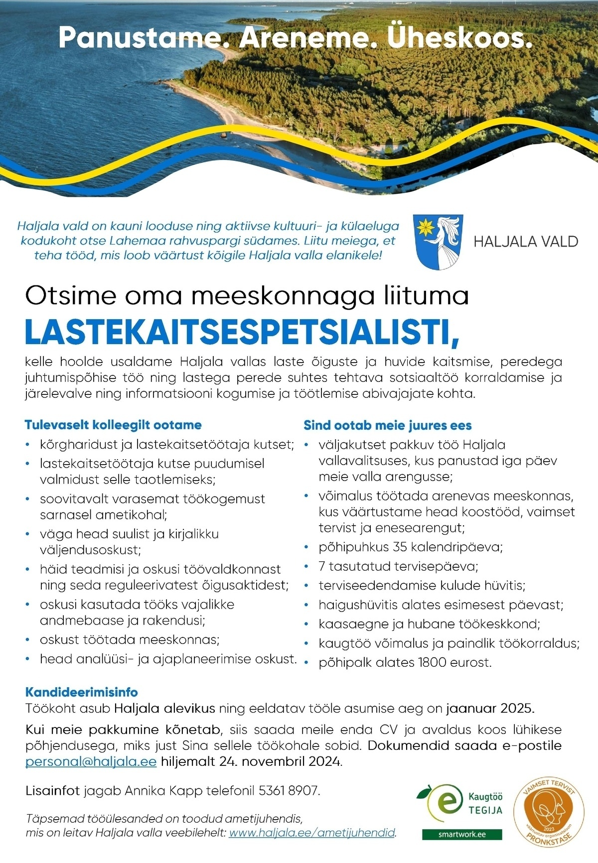 Haljala Vallavalitsus Lastekaitsespetsialist