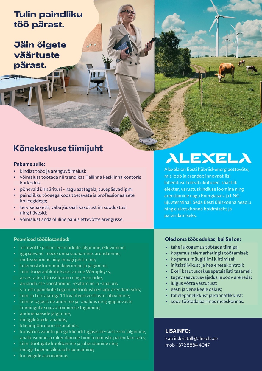 AS Alexela Kõnekeskuse tiimijuht