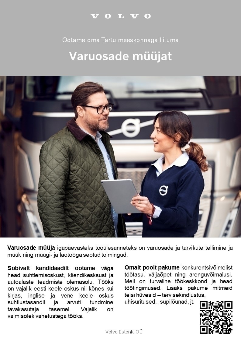 Volvo Estonia OÜ Varuosade müüja