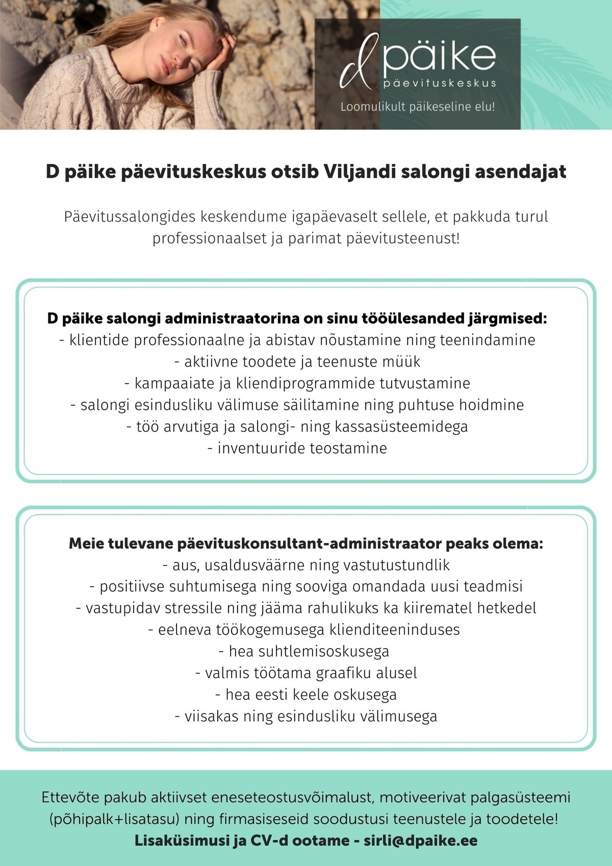 Kivilaine OÜ Viljandi d päike administraator (asendaja)