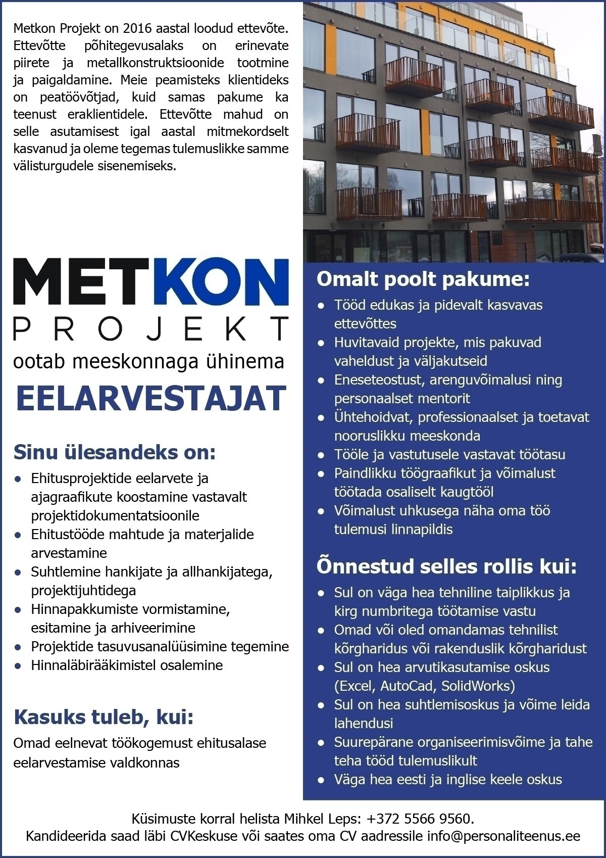 Metkon Projekt OÜ Eelarvestaja