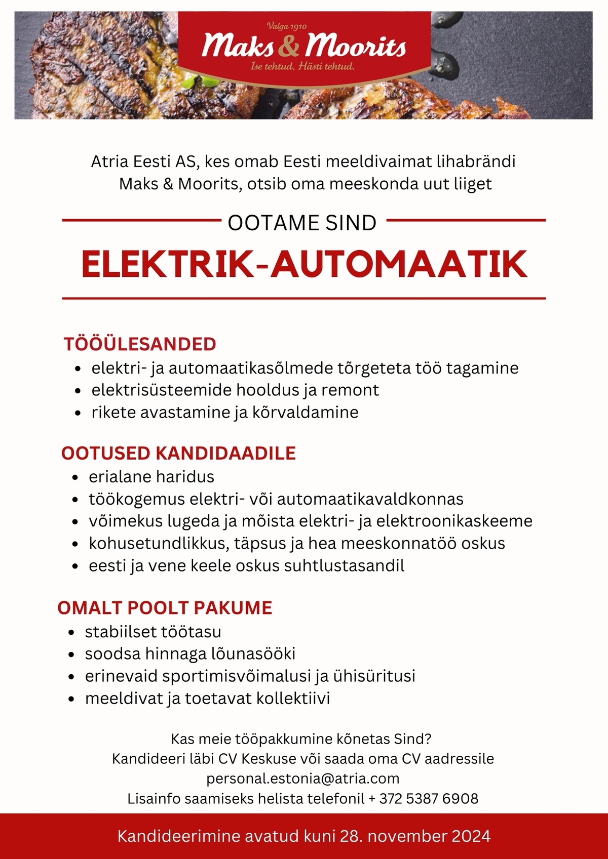 Atria Eesti AS Elektrik-automaatik