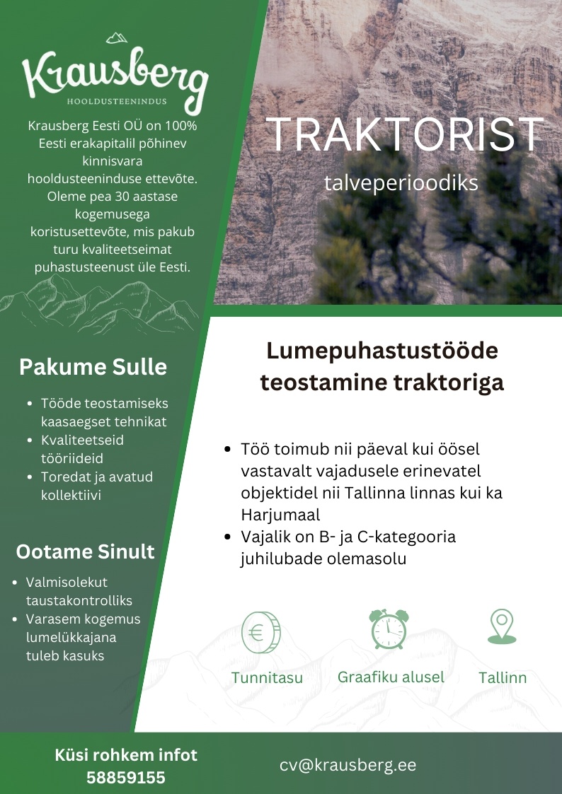 KRAUSBERG EESTI OÜ Traktorist