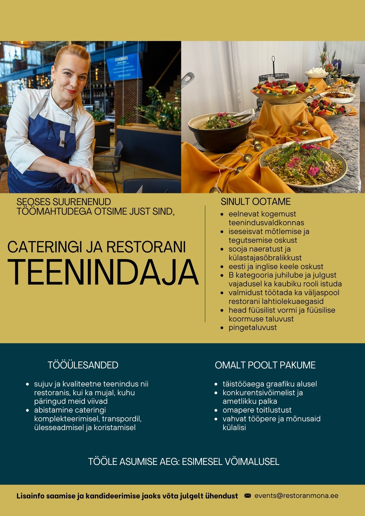 Megameka OÜ Cateringi- ja restorani teenindaja