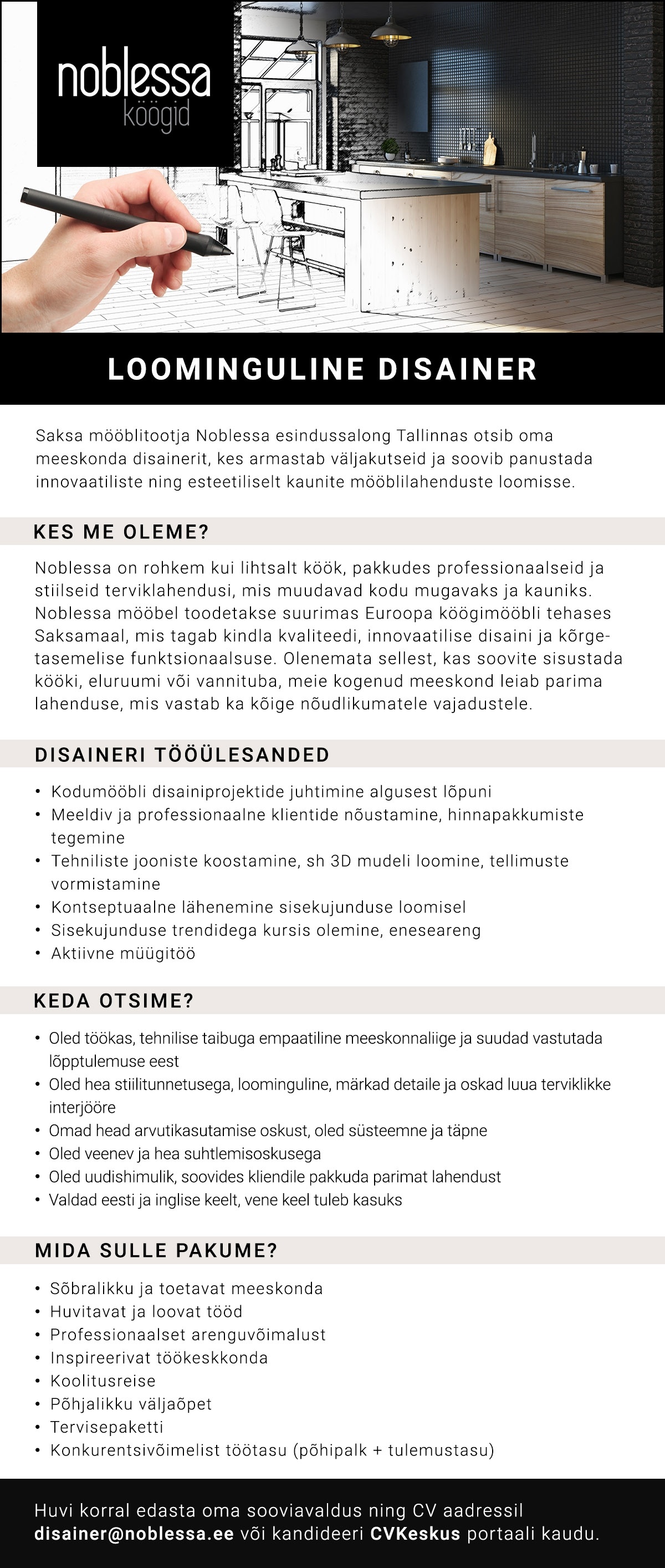 Movira Furniture OÜ Köögimööbli disainer ja konsultant