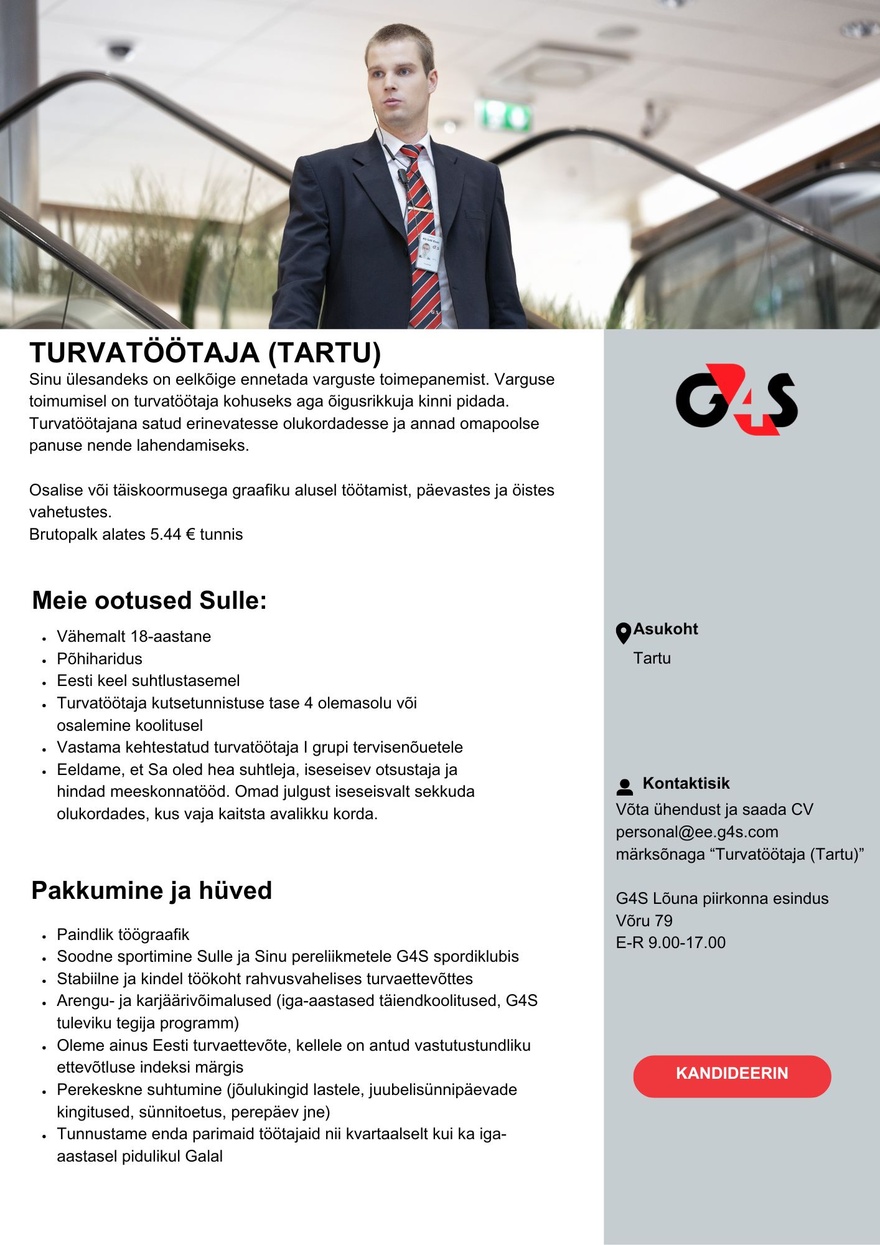 AS G4S Eesti Turvatöötaja (Tartu)