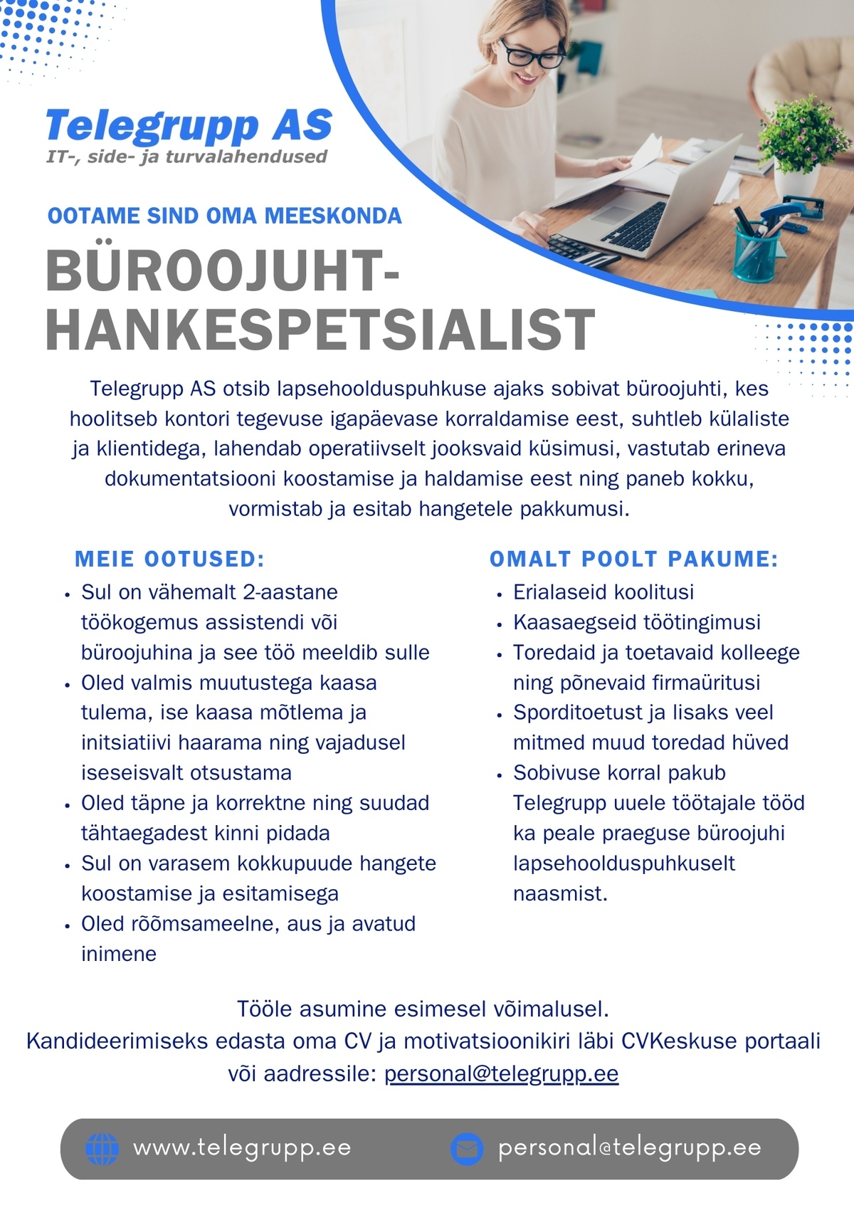 Telegrupp AS Büroojuht-hankespetsialist