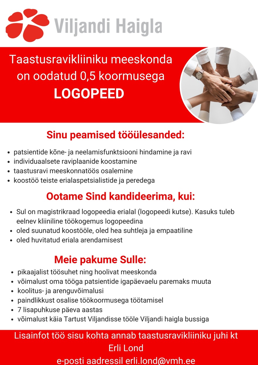 SA Viljandi Haigla Logopeed