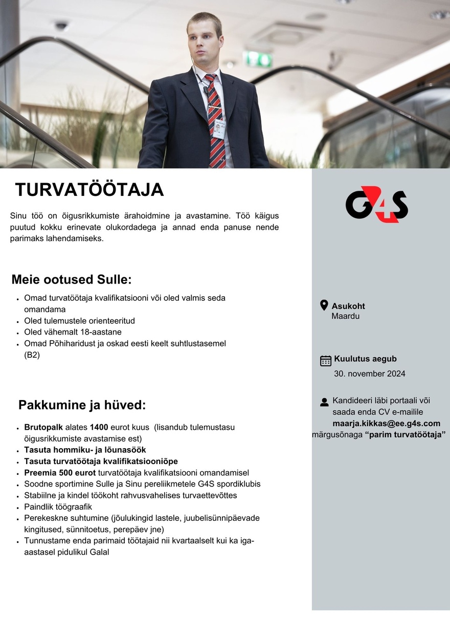 AS G4S Eesti Turvatöötaja Maardus