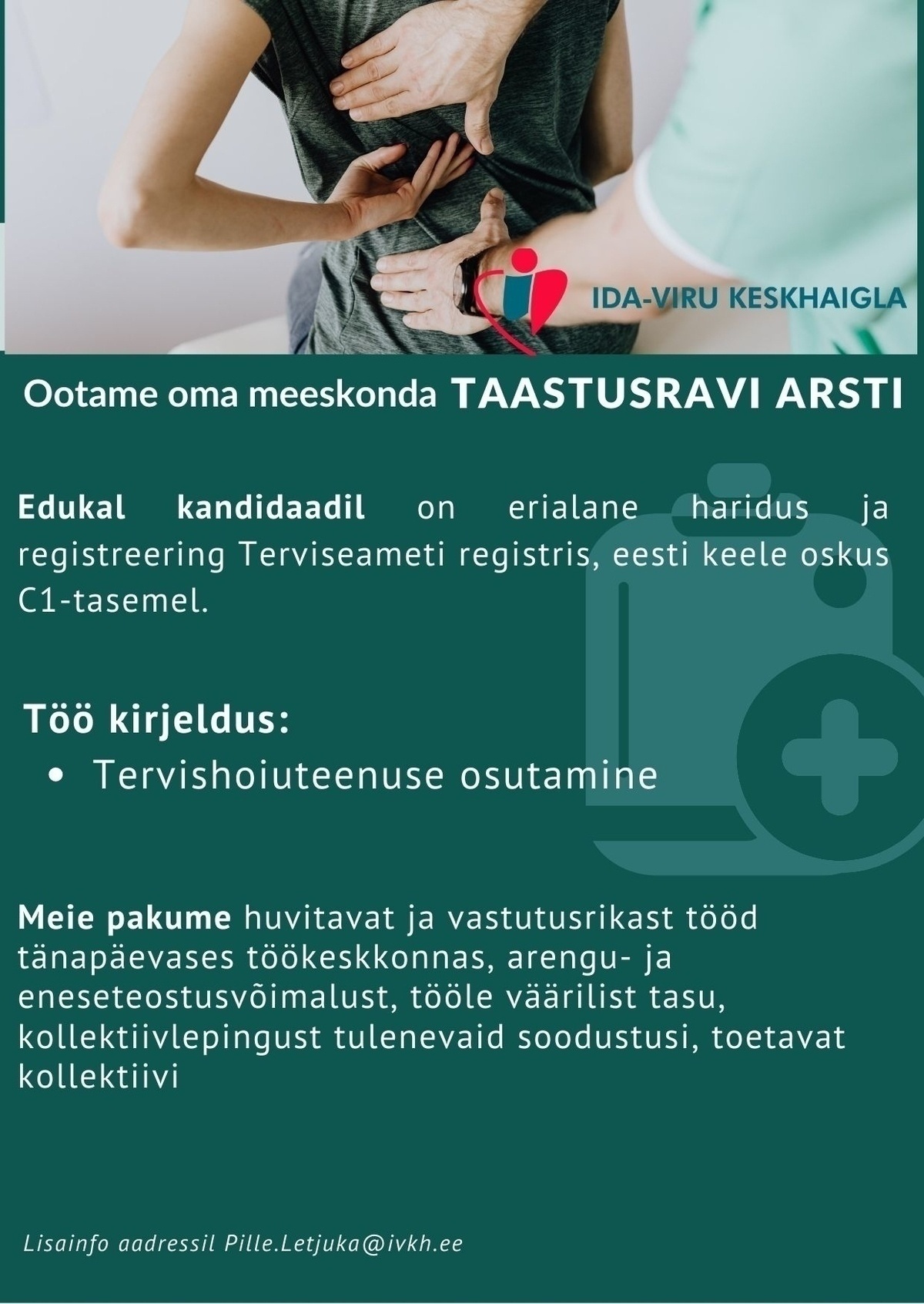 Ida-Viru Keskhaigla SA Taastusravi arst