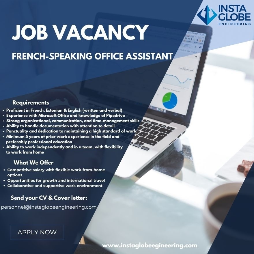 Insta Globe Engineering OÜ French-Speaking Office Assistant