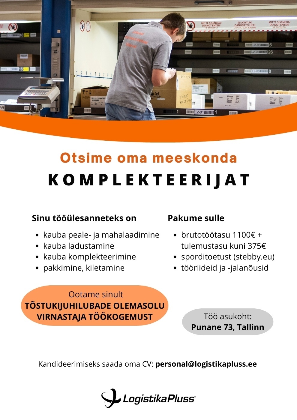 LOGISTIKA PLUSS OÜ Komplekteerija