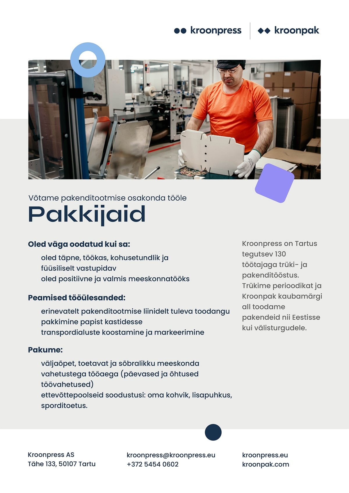 Kroonpress AS Pakkija