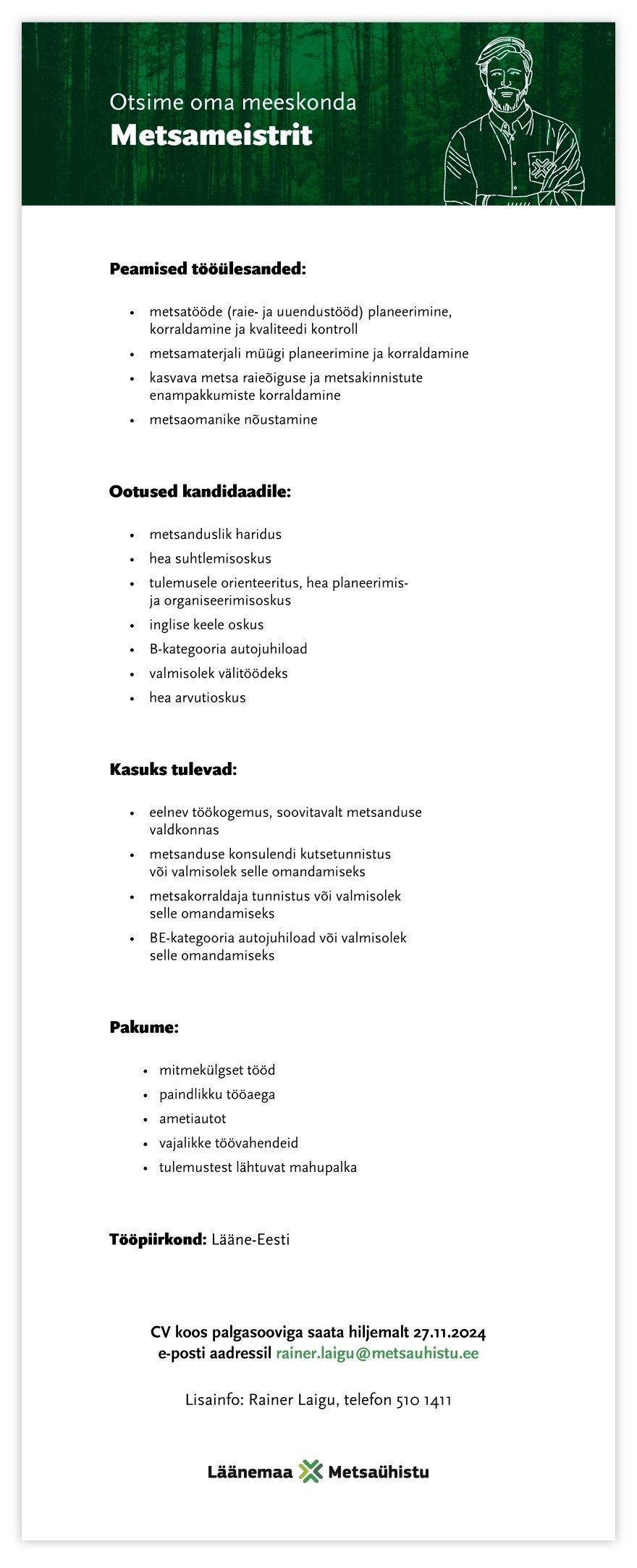 Läänemaa Metsaühistu Metsameister