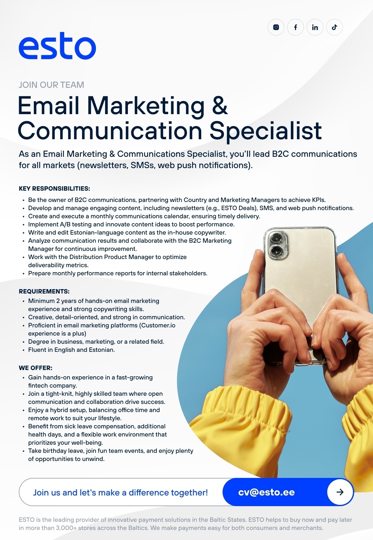 ESTO AS Email Marketing & Communication Specialist