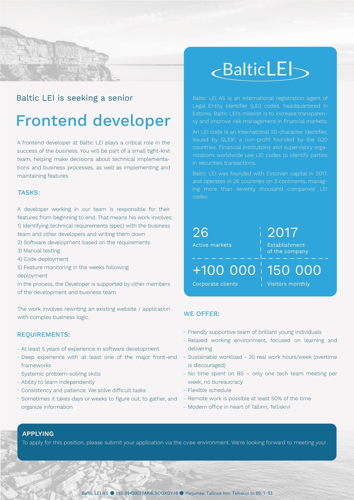 Baltic LEI AS Senior frontend developer