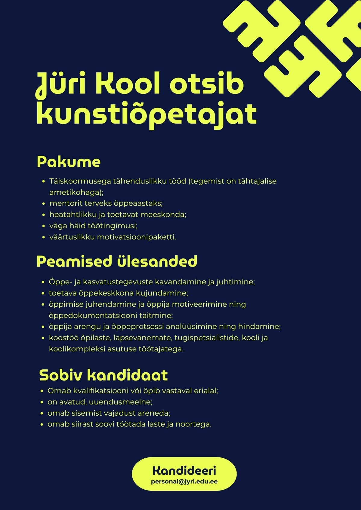 Jüri Kool Kunstiõpetaja