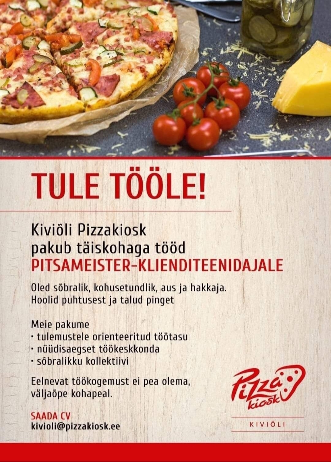 CVKeskus.ee klient Pitsameister-klienditeenindaja