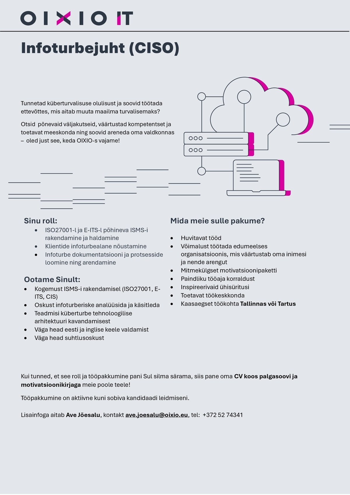 OIXIO IT AS Infoturbejuht (CISO)