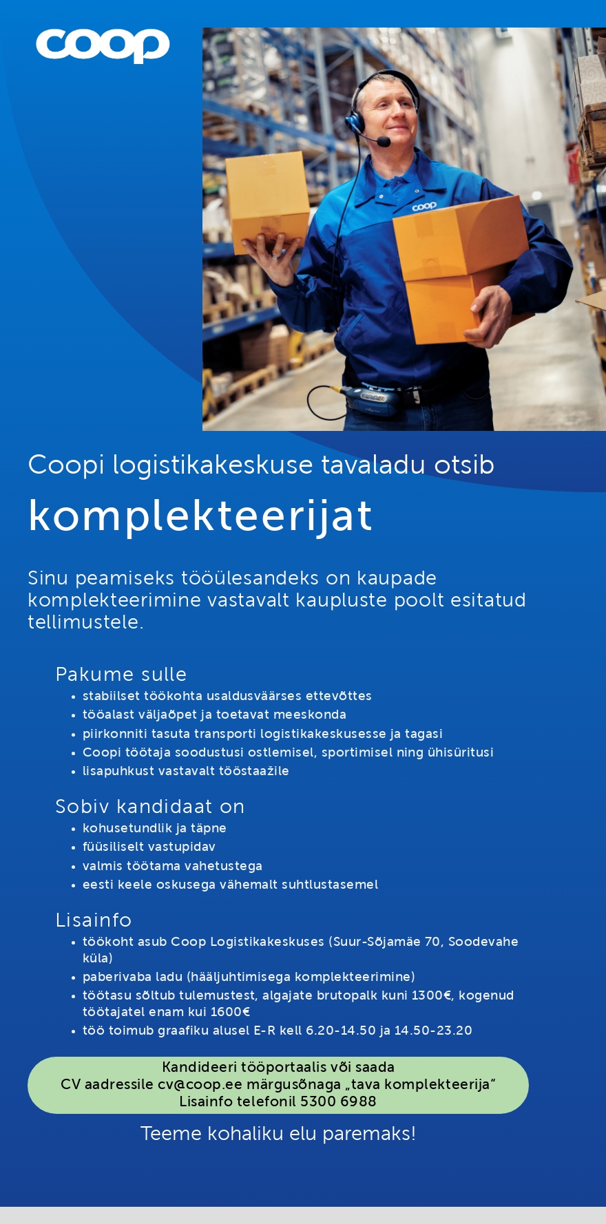 Coop Eesti Keskühistu Komplekteerija (tavaladu)